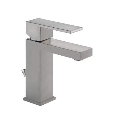 China Other Modern Stainless Steel Single Hole Brushed Nickel Single Handle Drain Assembly Bathroom Faucet for sale