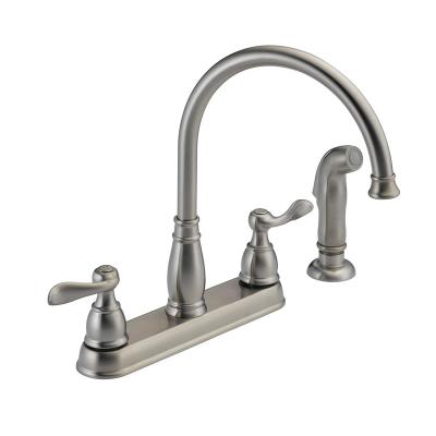 China Thermostatic Faucets 2 Piece Kitchen Sink Faucet With Side Spout Surface Stainless Steel Kitchen Faucet for sale