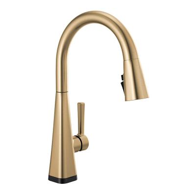 China Thermostatic Faucets Touch Kitchen Faucet With Lower Sprayer Touch2O Champagne Bronze Kitchen Sink Faucet Technology for sale