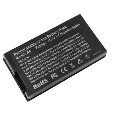 China 11.1V 5200mAh Laptop Notebook Battery A32-A8 For ASUS A8 A8A A8F A8E A8H A8M A8000F N80 N81V Z99 X80 for sale