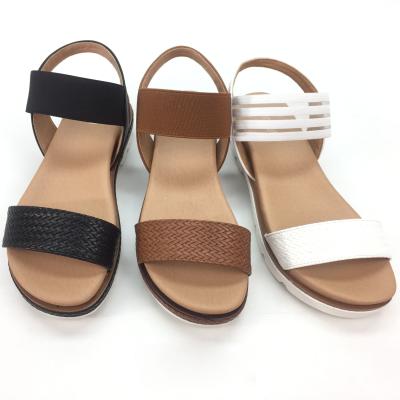 China Round Sole Casual Daily Wear PU Sandals Summer Fashion Women Outdoor Wedges for sale