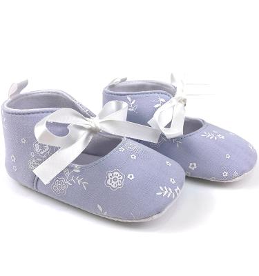 China Flower Soles Baby First Walkers Toddler Shoes Cotton Round Cute Bowknot Round Ribbon Infant Soft Bottom Hutch Shoes For Newborns Sandals for sale