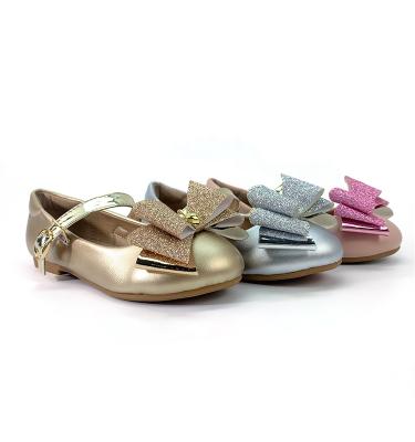 China New Arrival Round Pretty Kids Girls Shoes Ankle Strap PU Leather Walking for sale