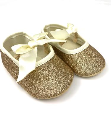 China Soft Bottom Flower Soles Hutch Shoes Infant First Walkers Toddler Shoes Cute Round Ribbon Infant Cotton Bowknot For Newborns Babyshoes for sale