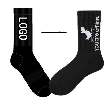 China White Comfortable Customizable Logo Sporty Unisex Factory Custom Designer Running Socks Sheer And Black for sale