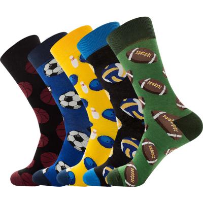 China QUICK DRY custom wholesale fashion logo socks football basketball volleyball happy pattern socks for sale