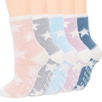 China Lovely QUICK DRY Luokou Fleece Leg Socks European And Lovely Coral Color Cute Girl Half Long Fleece for sale