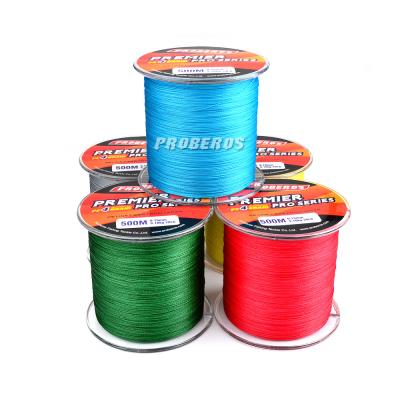 China Float Marker Proberos 1000M Color 4 Holders PE Braided Fishing Lines Fishing Line Green /Gray/Blue/Red/Yellow for sale