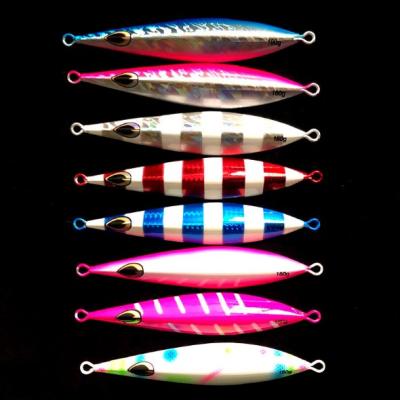 China Saltwater Fish Boat Fishing Metal Lead Fish Throwing Jig Slow Lure 160g For Sea Fish Metal Jig Lure for sale