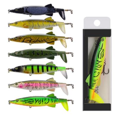 China Outdoor Accessories Crocodile Floating Pencil Fishing Lure High Quality ABS 16g Plastic Fishing Lure 13cm for sale