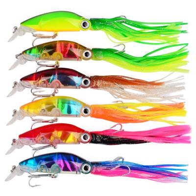 China Stock Hard Plastic Squid Plastic Baits Octopus 18g 10cm Building 3D Fish Eyes Shrimp Baits for sale