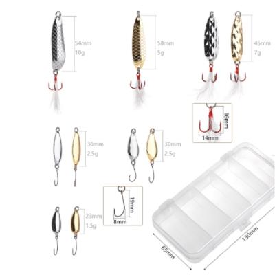 China Spinner Blade Outdoor Fishing Lures Metal Fishing Lure Set High Quality Spoon for sale