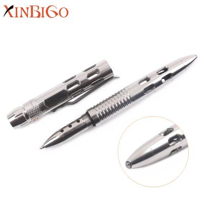 China Intense Brightness LED Cavity Stainless Steel Tactical Pen Self-defense Tactical Pen With Multifunctional Tool Knife for sale