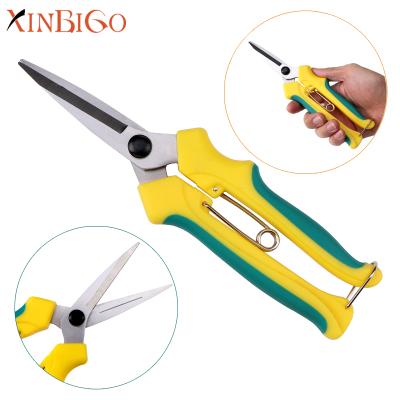 China Wholesale Anti-skid Handle Garden Plant Handle Tool Rubber Fruit Scissors Hand Shears for sale