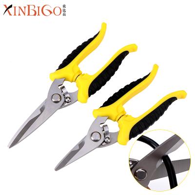 China Eco-friendly High Quality Multifunctional Metal Sheet Cutting Scissors Durable Manual Electrician Scissors for sale