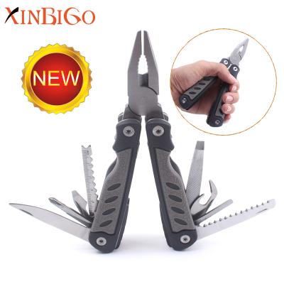 China Outdoor Survival Tool Knife Pliers New Comfortable Durable Soft Rubber Handle Folding Multi Function Pliers for sale