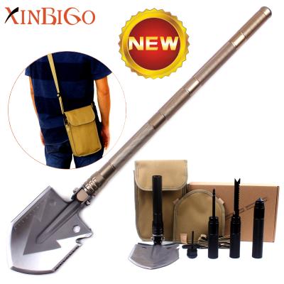 China Hot Sales Multifunctional Outdoor Camping Shovel C008 Military Folding Portable Shovel for sale