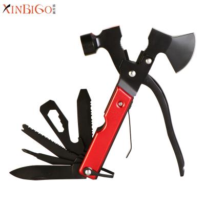 China 2020 new design popular outdoor survival tool ax hammer camping ax portable hatchet with multitools for sale