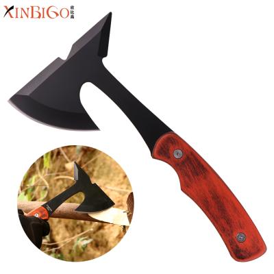 China Wholesale Outdoor Camping Survival Hatchet Ax With Wooden Handle for sale