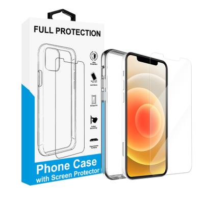 China 2020 Vmax Simple Easy Phone Case For iPhone 12 For iPhone 12 Max Case With Tempered Glass Screen Protector for sale