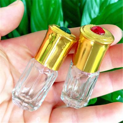 China Cosmetic Clear 3ml Essential Oil Glass Roller With Cap Travel Vials Empty Refillable Aromatherapy for sale