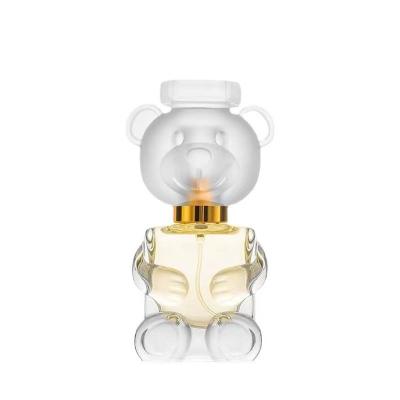 China 30ml Cosmetic Perfume Bottle Spray Glass Cute Bear Shape Small Empty Refillable Bottle Air Freshener Container High Quality for sale