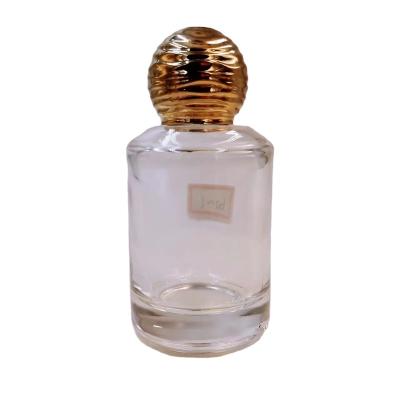 China Cosmetic Custom Empty Perfume Bottle With Round Gold Cap for sale