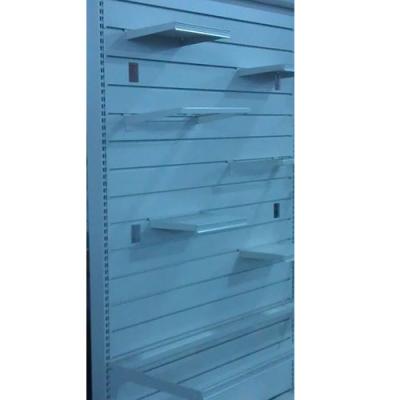 China Esd protection steel slatwall back panel for gondola shelving to hold steel shelves for sale