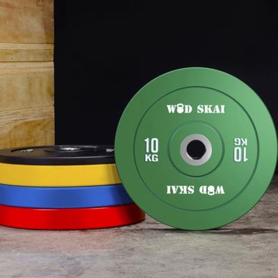 China Universal Fitness Gym Used Colored Weight Lifting Bumper Plates for sale