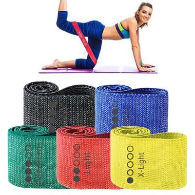 China Durable Custom Logo Fitness Exercise Elastic Hip Fabric Resistance Bands for sale