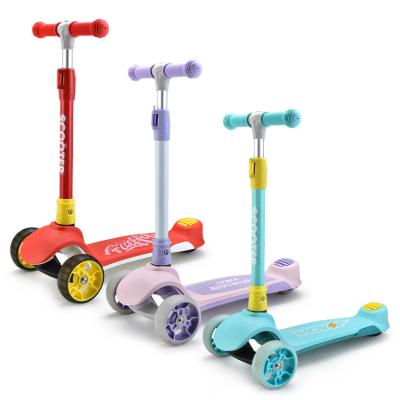 China 2022 Wholesale Child PU Baby Kick Scooters China 3 Wheel Balancing Cheap Skating Wheel For Kids For Sale With Led Light for sale