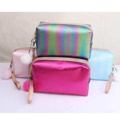 China Fashoion Custom New Ladies Portable Waterproof Toiletries Portable Travel Multi-functional Magic Pu Leather Storage Makeup Cosmetic Bag for sale