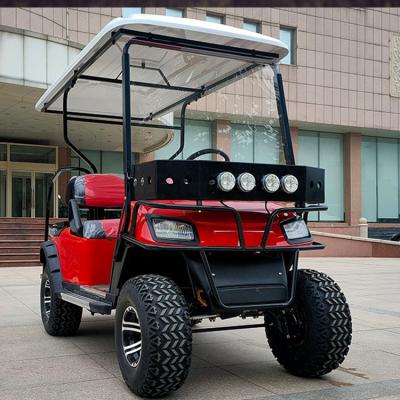 China Brand New LK 4 Wheel Lifted 4 Passenger Electric Club Golf Cart With 22x9.50-10 Seats for sale