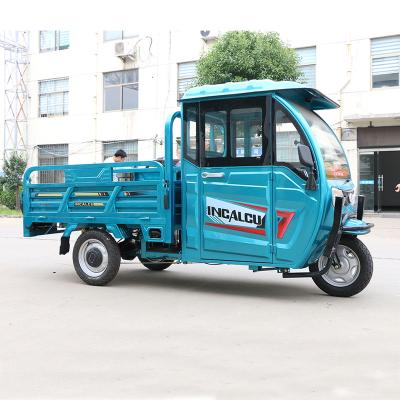 China Cargo LK Cargo Three Wheels Electric Tricycle With Driving Cabin 60v 1000w for sale