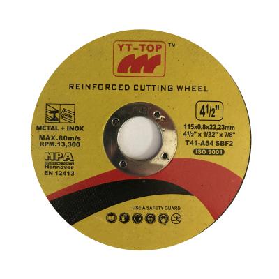 China Steel / Stainless Steel / Iron Class 115mm Super Thin Top Cut Disc Wheel for sale