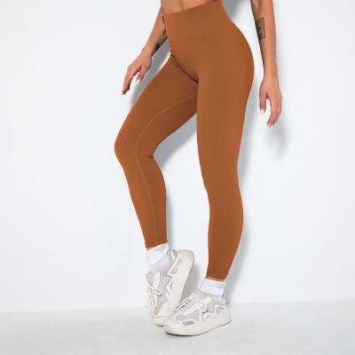 China Breathable wholesale new Seamless Leggings women's sports running fitness pants nine-point tight-fitting high-waist yoga pants for sale