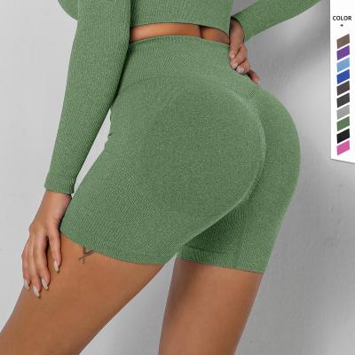 China Breathable Sport Set Shorts Sexy Gym Quality Peach Butt Pants Shorts Woman High Waist Fitness Yoga Leggings for sale