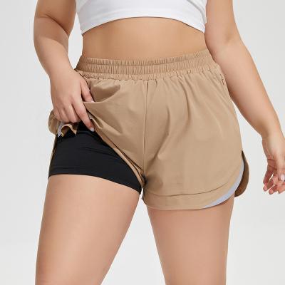 China Breathable Wholesale Athletic Wear Sweat shorts Sports Running Shorts For Woman, Plus Size Gym Jogger Shorts with Hidden pocket for sale