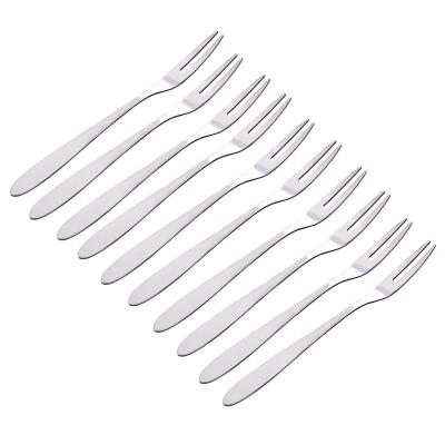 China Wholesale Disposable Stainless Steel Fruit Gorks Household Restaurant Sets Cake Forks Creative Small Forks Thickened Creative Forks for sale