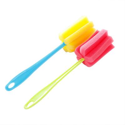 China Wholesale Sustainable Household Sponge Cup Sweep Durable Long Handle Cup Cleaning Brush for sale