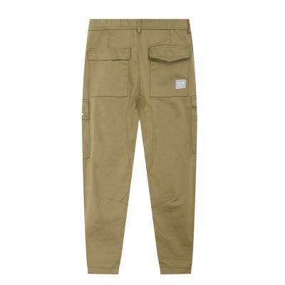 China OEM AL32 Anti-Static Summer Thin Casual Pants Loose Cotton Straight Pants Elastic Waist Men Cargo Pants for sale