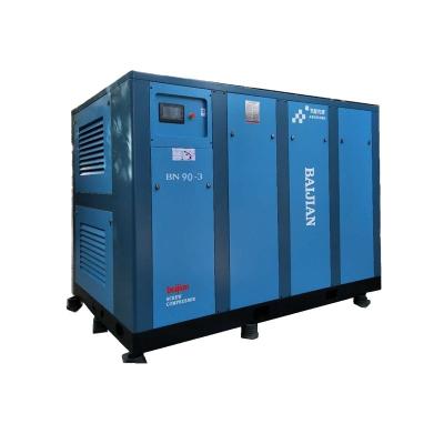 China Lubricated Two Stage Stationary Air-Compressors Low Noise Low Noise Manufacturer Of Two Stage Screw Compressor for sale