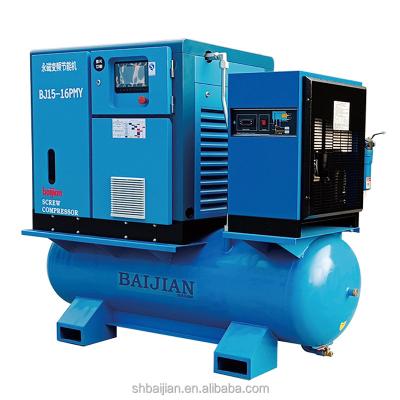 China OIL-LESS made in china factory price 13 bar 20 bar 35 bar laser cut screw industrial air compressors for trading company for sale