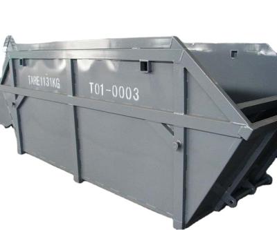 China Q235 T01 10 steel marrel m3 skip bin metal waste garbage truck garbage outdoor recycling bin for sale