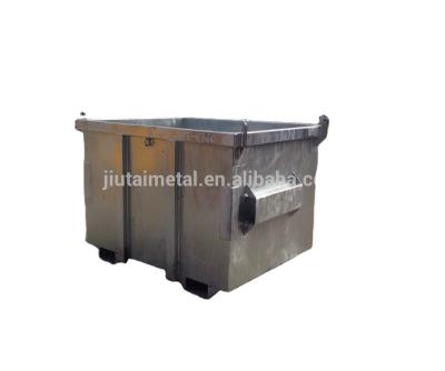 China Q235 frontlift steel bins galvanized metal waste bin for sale for sale