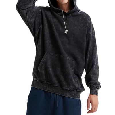 China High Quality Custom Available Blank Sweatshirt Vintage Plain Anti-Wrinkle Witness Acid Wash Hoodie Hoodie For Men for sale