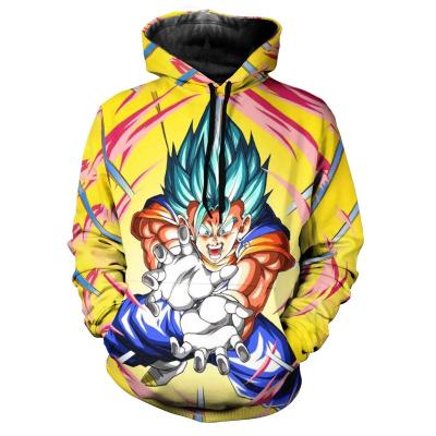 China dragon ball z figurine ladies/men loose sleeve jacket women/men art print dragon ball zipper hoodies anti-shrink jacket for sale