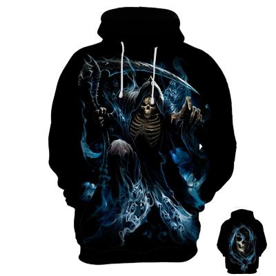 China Printer skull cotton hoodies letter tattoo ladies/men tattoo ghost dinosaur women/men anti-shrink jacket for sale