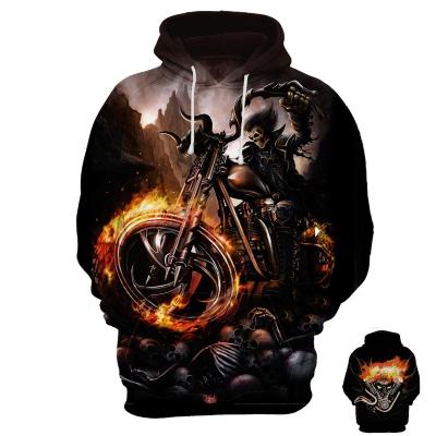 China Gothic Ghost Fabrics Ladies/Men Jacket Women/Men Skull Bottle Printer Long Sleeve Anti-Shrink Hoodies for sale