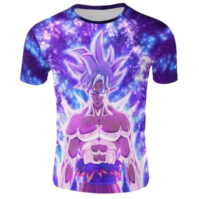 China goku moban unisex T-shirt Anti-wrinkle sale sports casual T-shirts designs 3D printed custom men's printed T-shirts for sale